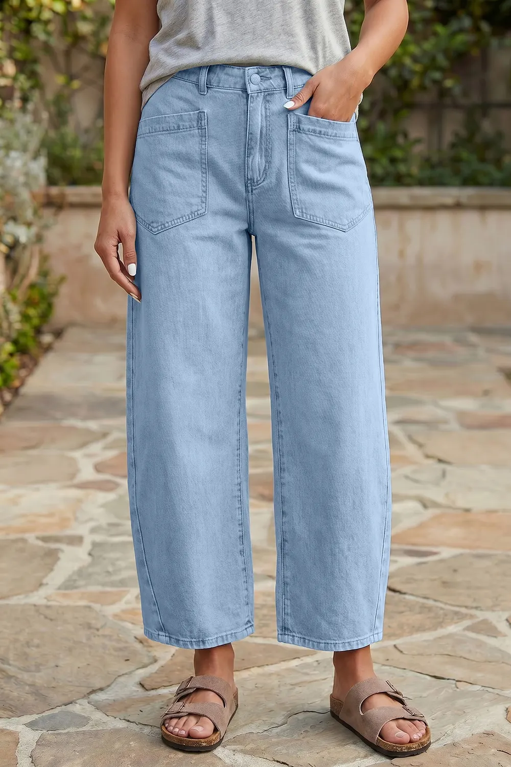 Wide Leg Cropped Jeans